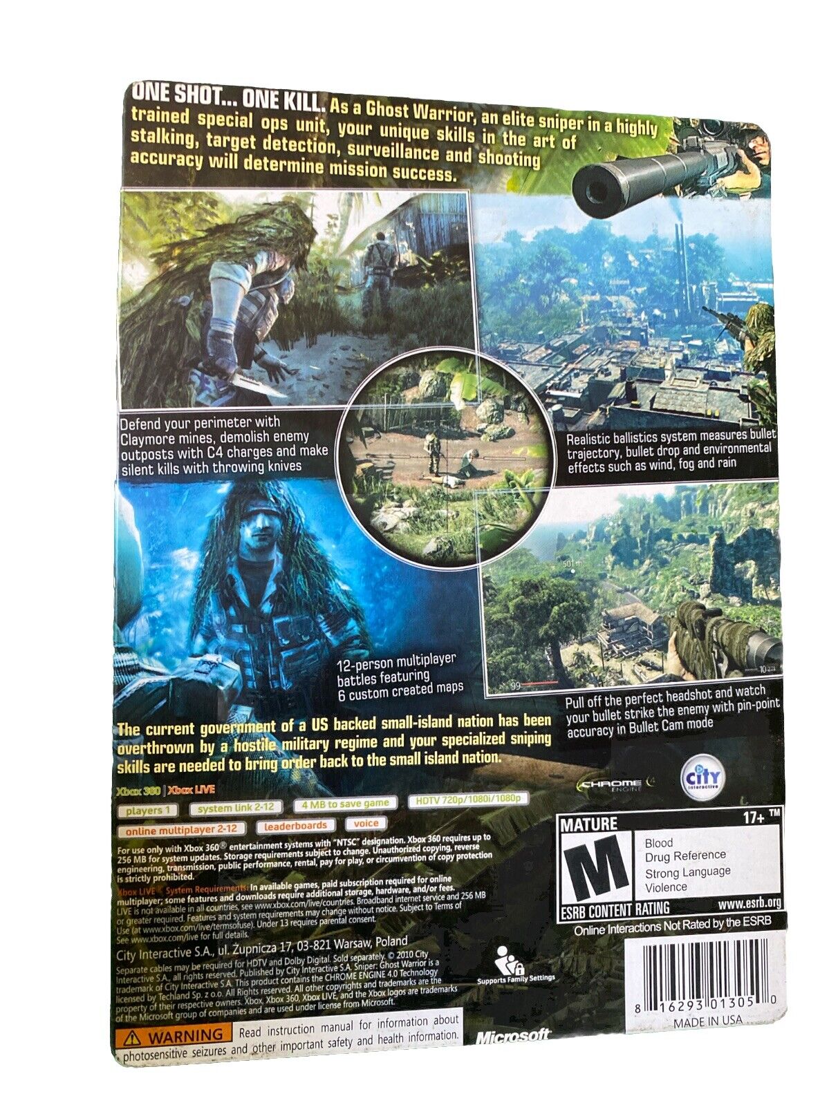 Sniper Ghost Warrior Steelbook Edition-Xbox 360
