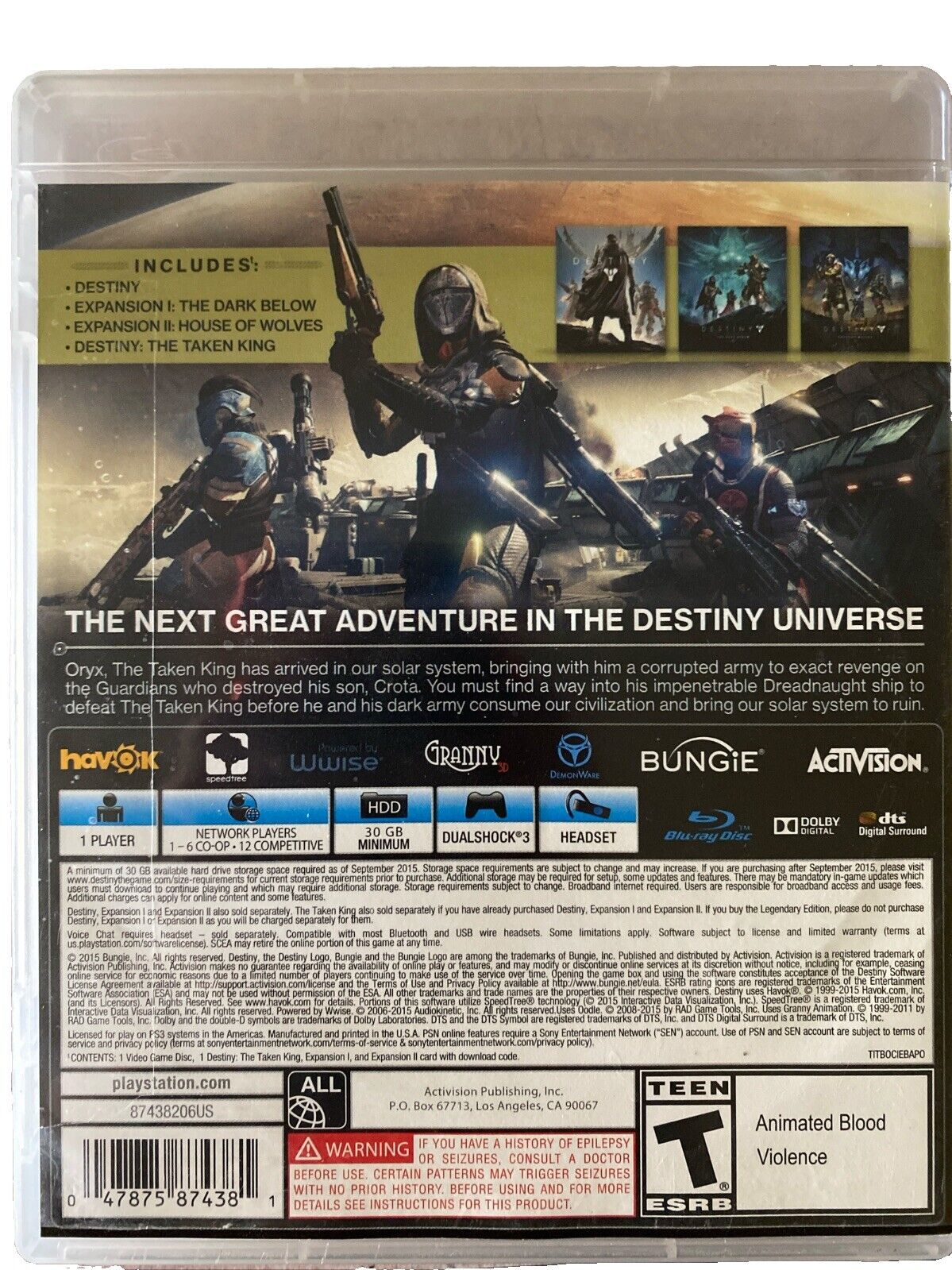 Destiny Taken King Legendary Edition-PS3