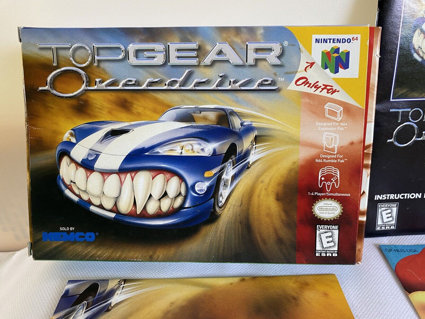 Top Gear Overdrive (Nintendo 64, 1998) N64 BOX Set CIB MANUAL POSTER COMPLETE