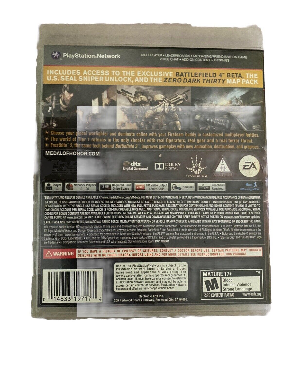 Medal Of Honor Warfighter Limited Edition-PS3