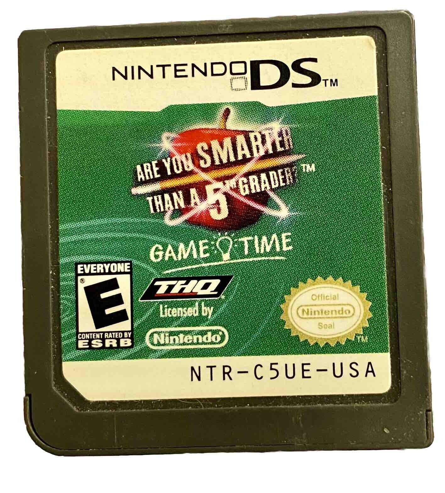 Are You Smarter Than A 5th Grader Game Time-Nintendo DS