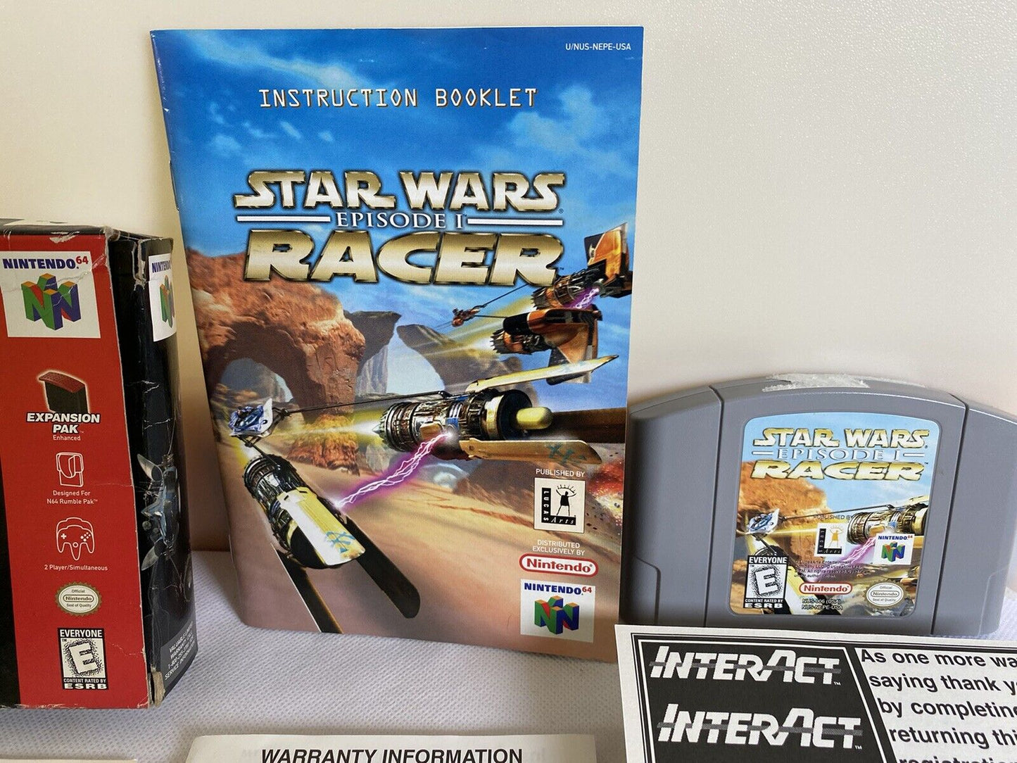 Star Wars Episode 1 Racer N64 CIB Authentic Complete With Manual & Insert