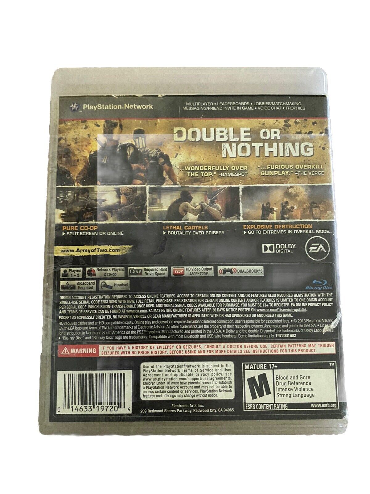 Army Of Two The Devils Cartel Overkill Edition-PS3