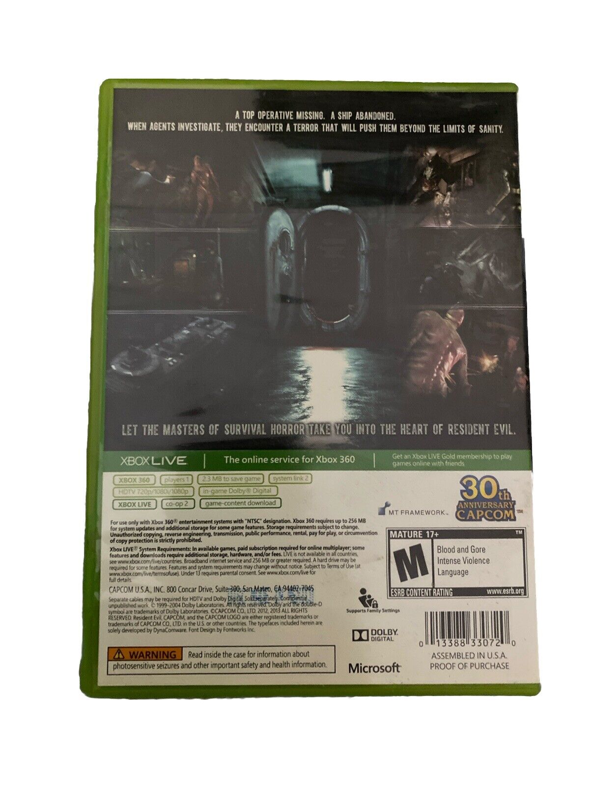 Resident Evil Revelations -Xbox 360