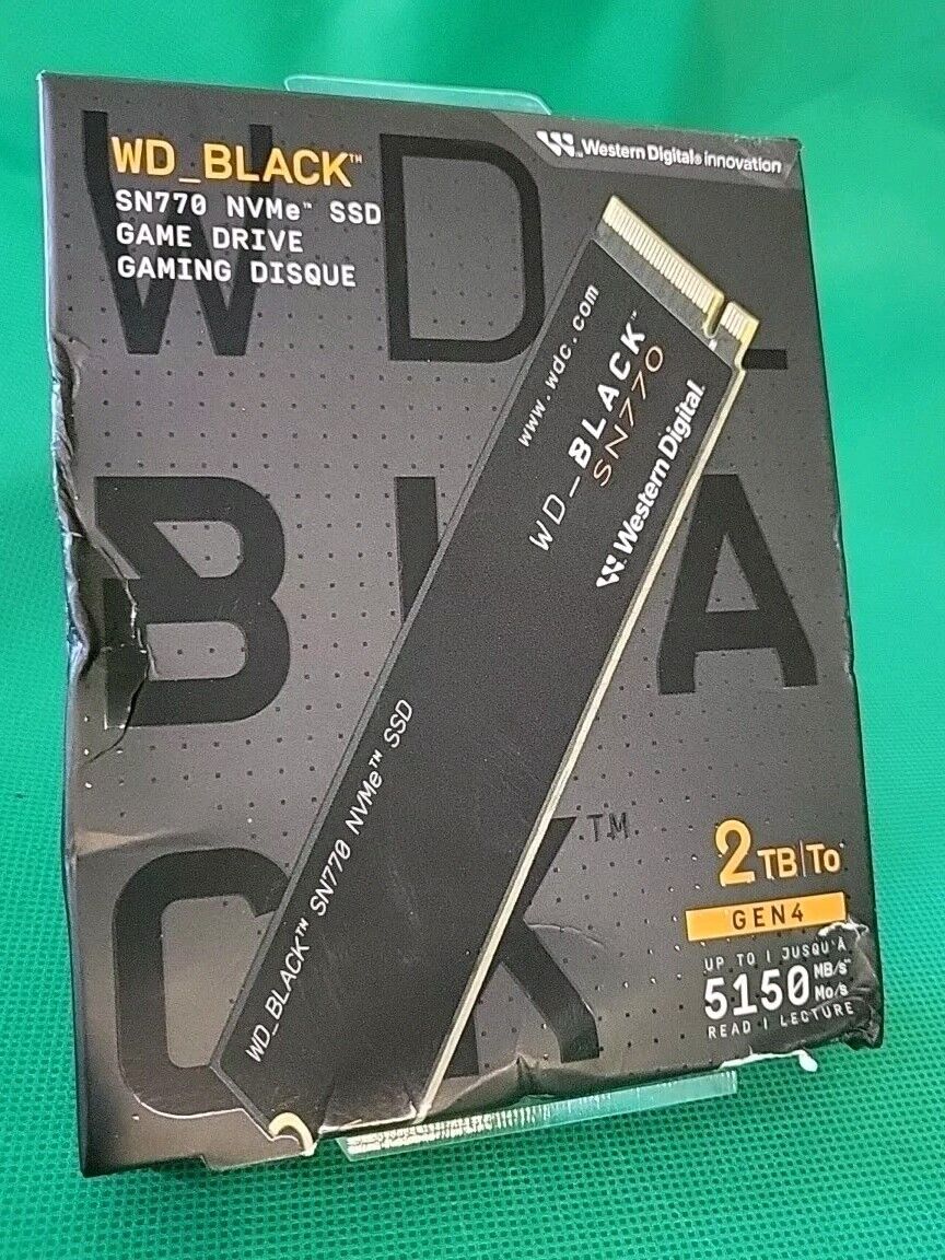 New Western Digital WD M.2 2280 SN770 2TB PCIe Gen4 NVMe SSD Ships Fast!