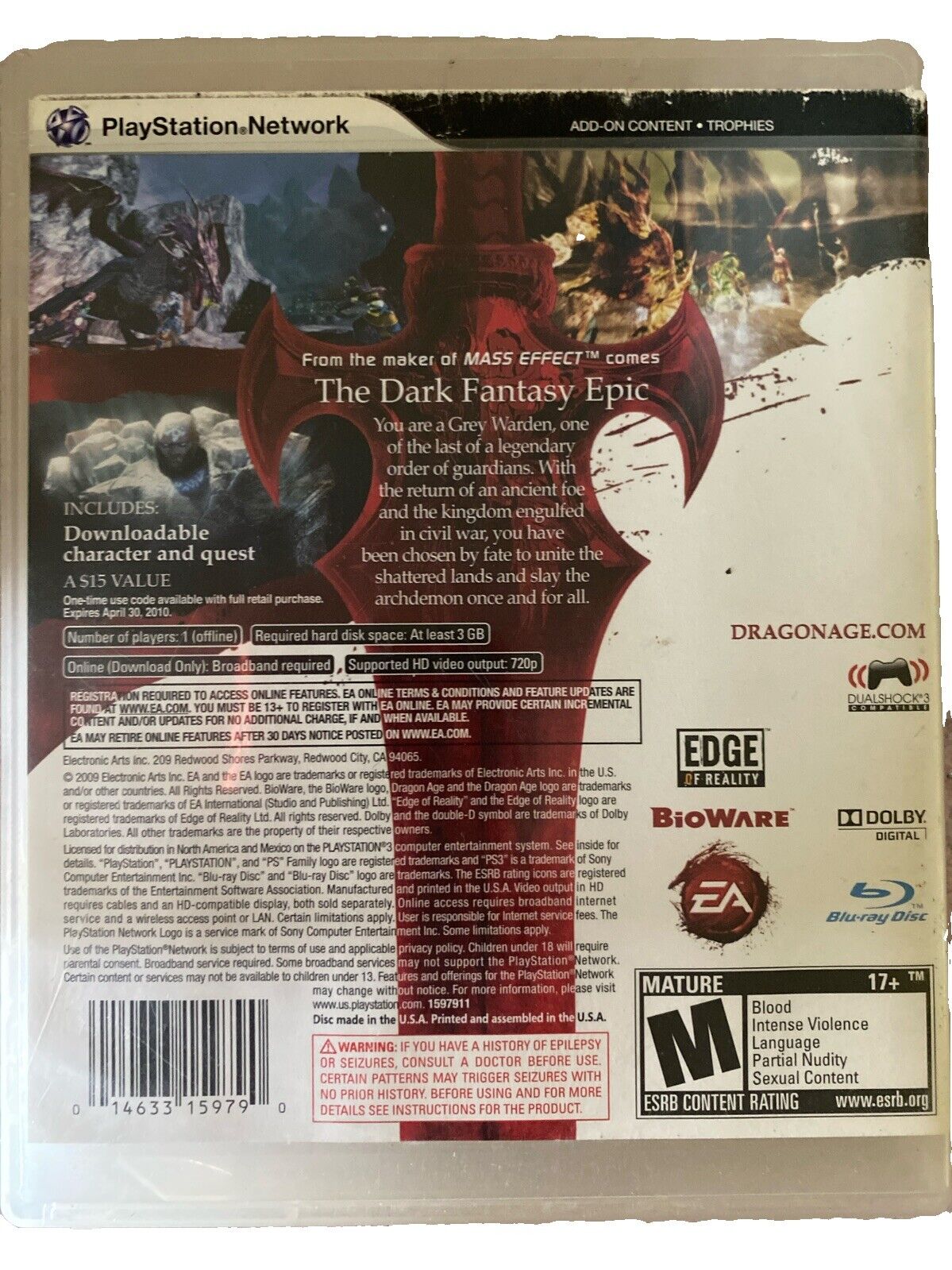 Dragon Age Origins-PS3