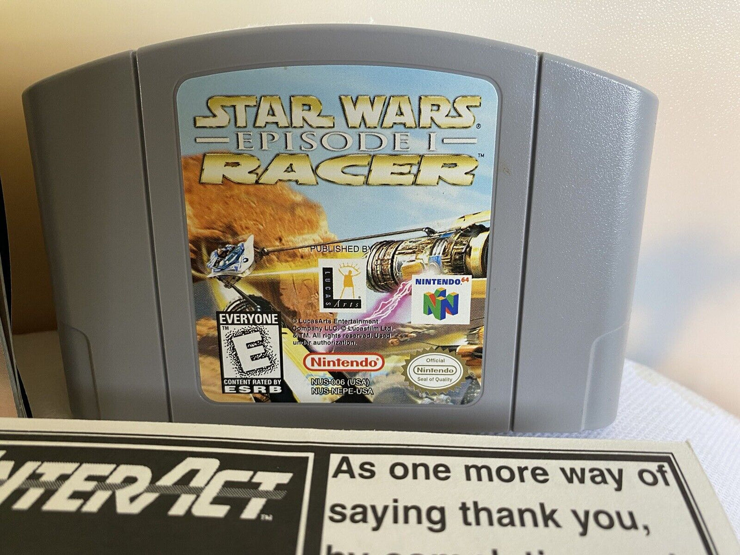 Star Wars Episode 1 Racer N64 CIB Authentic Complete With Manual & Insert