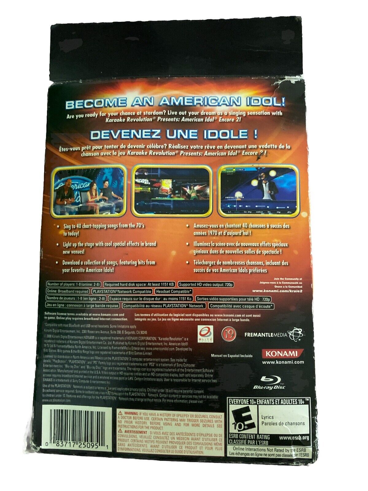 Karaoke Revolution American Idol Encore 2-PS3