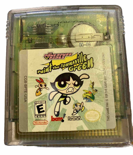 Powerpuff Girls Paint The Townsville Green-Gameboy Color