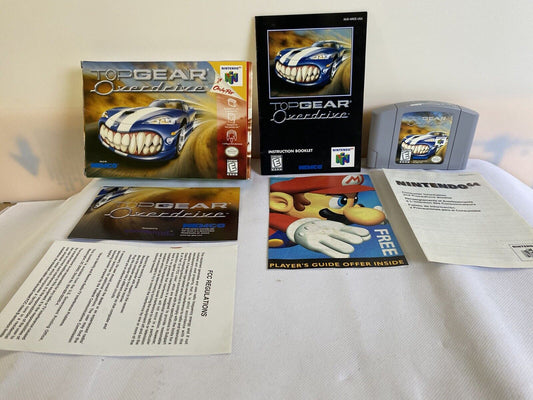 Top Gear Overdrive (Nintendo 64, 1998) N64 BOX Set CIB MANUAL POSTER COMPLETE