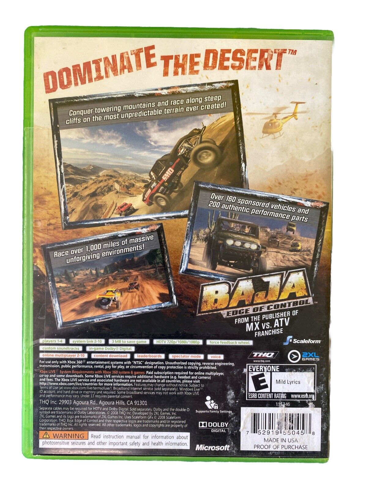 Baja Edge Of Control-Xbox 360