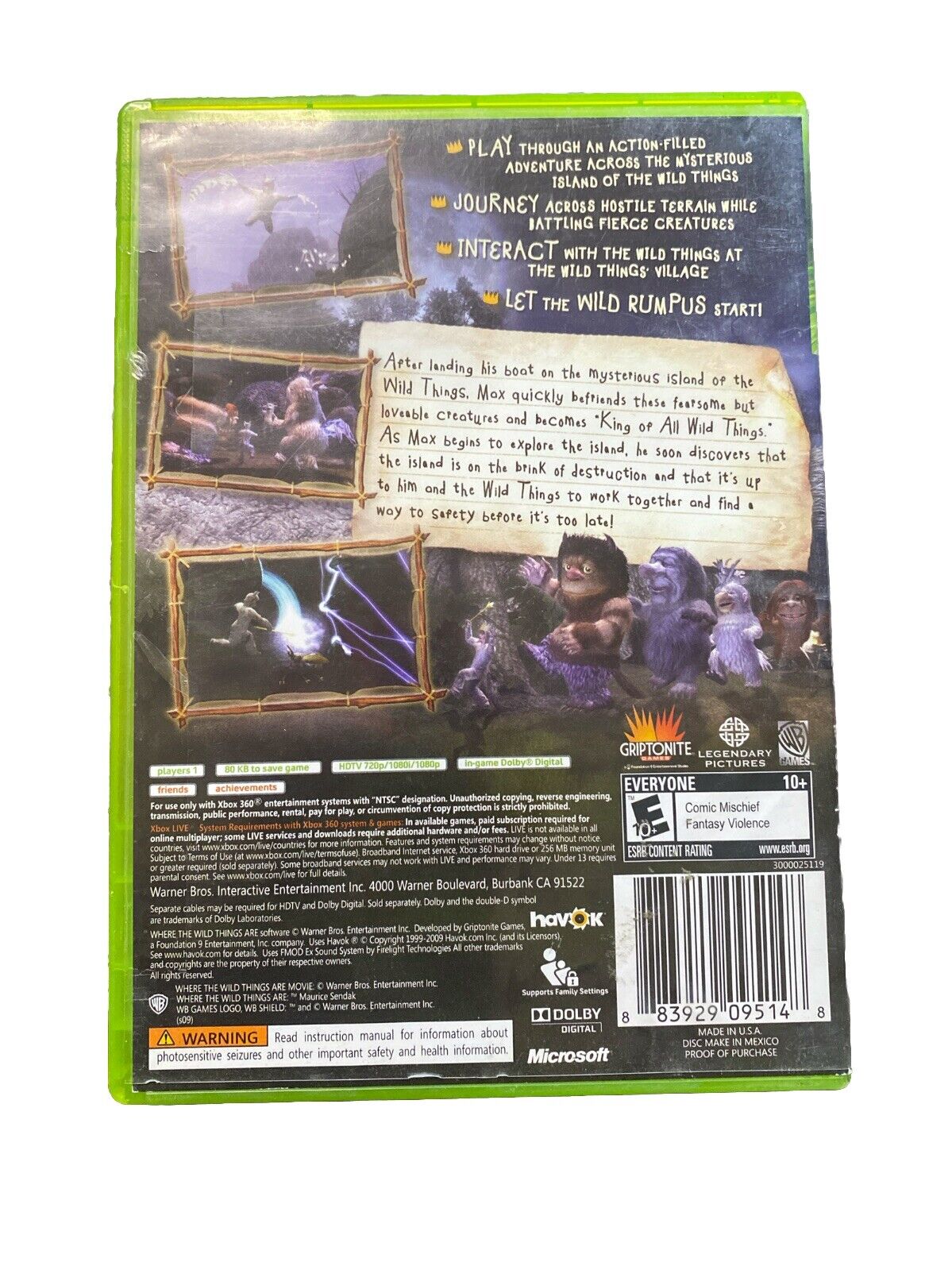 Where The Wild Things Are-Xbox 360