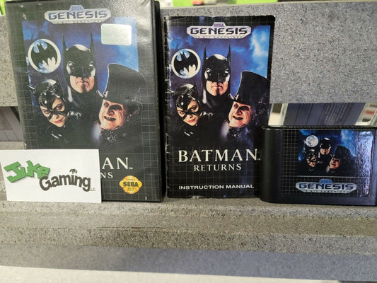 Batman Returns (Sega Genesis, 1992) CIB Case, Manual, Game Ships Fast USA Seller